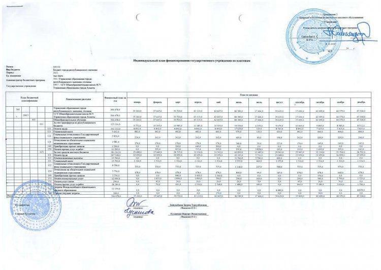 Индивидуальный план финансирование по  платежам 2021 г